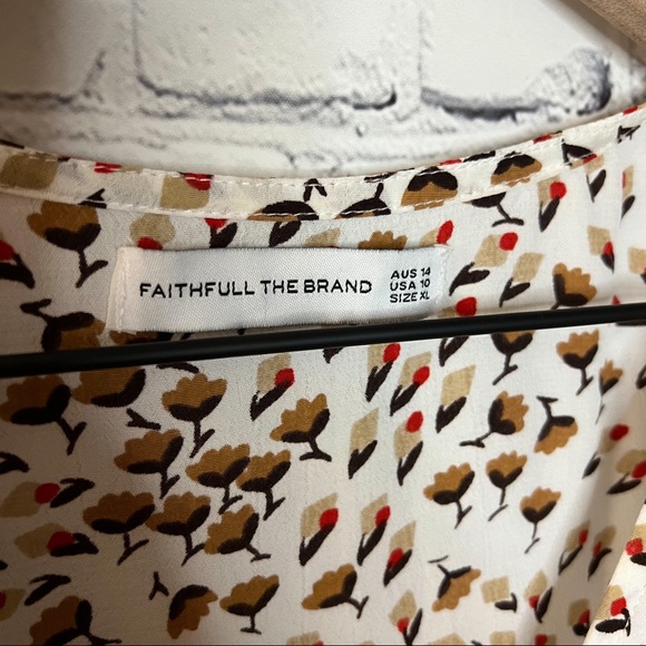 Faithfull the Brand Salvador Top Sabine Floral Print Size Extra Large (US 10) - Picture 12 of 16